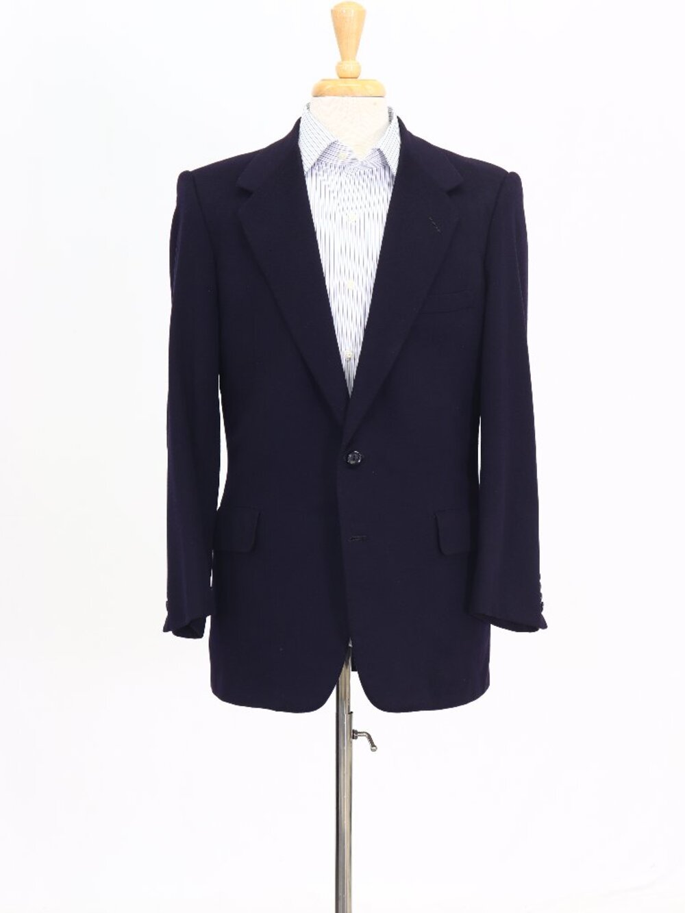 Oxxford Clothes 42R Navy Blazer Sport Coat Jacket 2-Button Solid W858